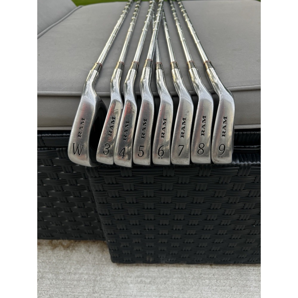 RAM FX Oversize Iron Set LH 3-9 & W‎ Steel Shaft Stiff Flex Golf Clubs